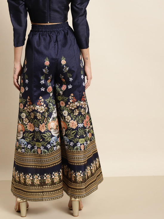 Navy Floral Kali Palazzo Pants