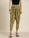 Women Yellow Geometric Print Dhoti Pants