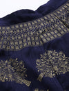 Navy Kali Foil Print Anarkali Skirt