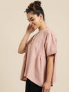 Baked Pink Kimono Sleeve Boxy Top