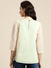 Pista Green & White Organdy Top