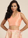 Peach Sleeveless Crop Top