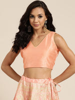 Peach Sleeveless Crop Top