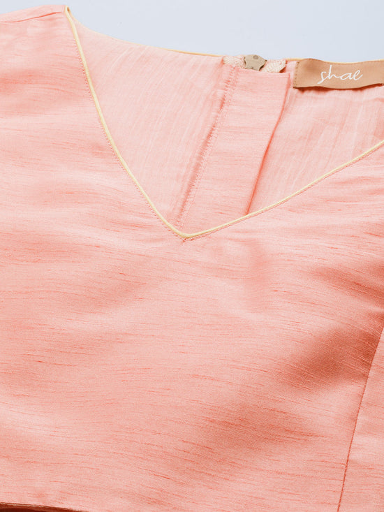 Peach Sleeveless Crop Top