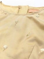 Women Golden Tulle Sequins Sleeveless Crop Top