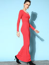 Veni Vidi Vici Coral Bodycon Maxi Dress