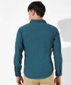 Men's Solid Teal Blue Regular Fit Casual Shirt