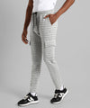 Men's Grey Striped Regular Fit Trackpants