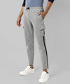 Men's Solid Grey Regular Fit Trackpants
