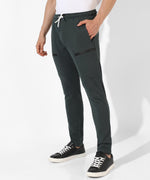 Men's Solid Charcoal Grey Regular Fit Trackpants