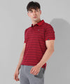 Men's Red Striped Regular Fit Casual T-Shirt