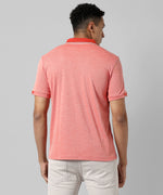 Men's Solid Orange Regular Fit Casual Polo T-Shirt