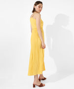 Women's Solid Yellow Regular Fit Dress