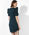 Women's Solid Blue Regular Fit Dress