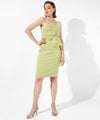 Women's Solid Green Regular Fit Dress