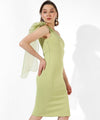 Women's Solid Green Regular Fit Dress