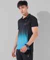Men's Multicolour Colourblocked Regular Fit Activewear T-Shirt