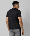 Men's Solid Black Regular Fit Activewear T-Shirt