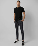 Men's Black Solid Asymmetrical Regular Fit Casual T-Shirt