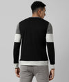 Men's Grey Colourblocked Regular Fit Casual T-Shirt