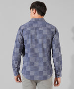 Men's Blue Checkered Casual Shirt