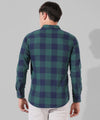 Men's Green Checkered Casual Shirt