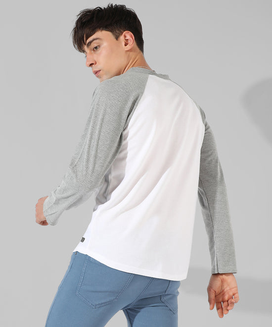 Men's White Colourblocked Casual Shirt