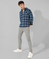 Men's Blue Checkered Casual Shirt