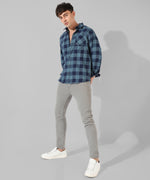 Men's Blue Checkered Casual Shirt