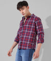 Men's Red Checkered Casual Shirt