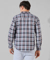 Men's Grey Checkered Casual Shirt