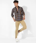 Men's Multicolour Checkered Regular Fit Casual Shirt