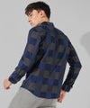 Men's Blue Checkered Casual Shirt