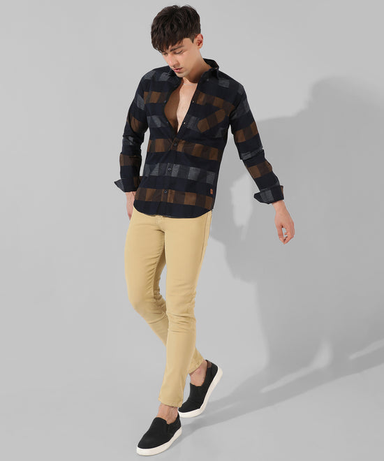 Men's Multicolour Checkered Casual Shirt