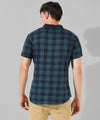 Men's Green Checkered Casual Shirt