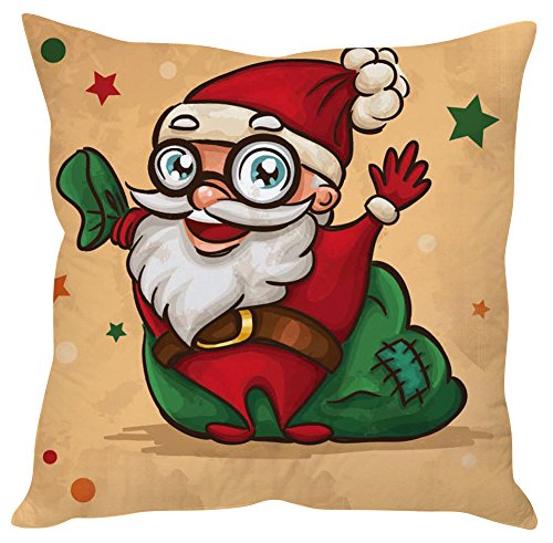 The Purple Tree ComfoArray Merry Christmas Cushion Cover For Living Room (Pack of 1 , 16x16 inch)