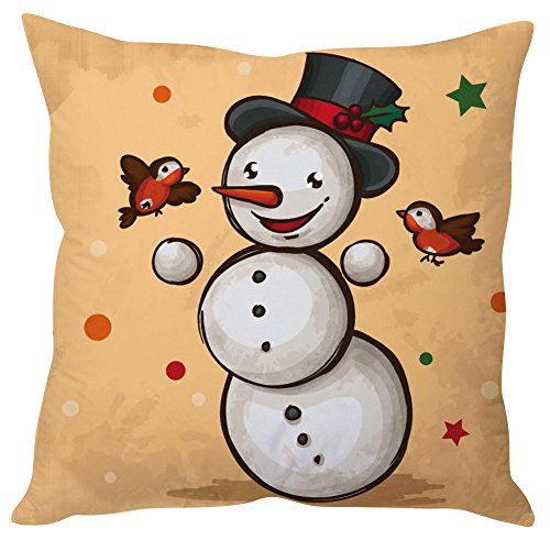 The Purple Tree ErgoSoft Merry Christmas Cushion Cover For Living Room (Pack of 1 , 16x16 inch)