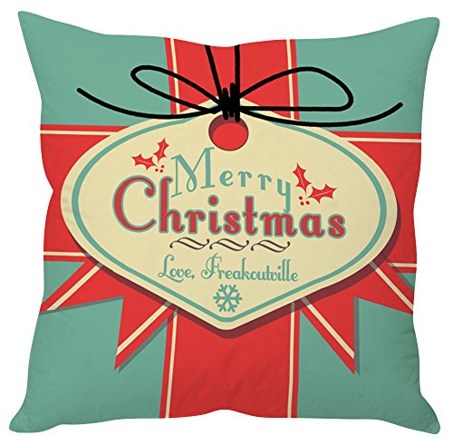 The Purple Tree OneWell Merry Christmas Cushion Cover For Living Room (Pack of 1 , 16x16 inch)