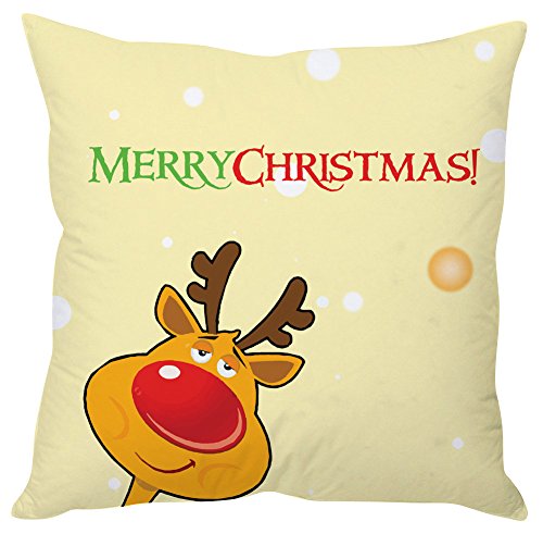 The Purple Tree SpringStone Merry Christmas Cushion Cover For Living Room (Pack of 1 , 16x16 inch)