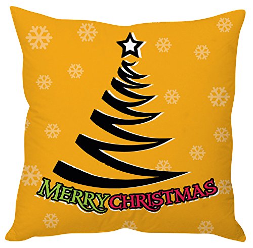 The Purple Tree ComfoLust Merry Christmas Cushion Cover For Living Room (Pack of 1 , 16x16 inch)