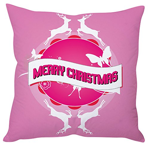 The Purple Tree ComforCare Merry Christmas Cushion Cover For Living Room (Pack of 1 , 16x16 inch)