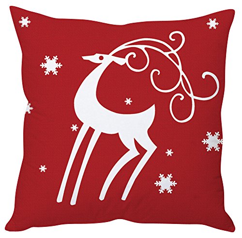 The Purple Tree RedHot Merry Christmas Cushion Cover For Living Room (Pack of 1 , 16x16 inch)