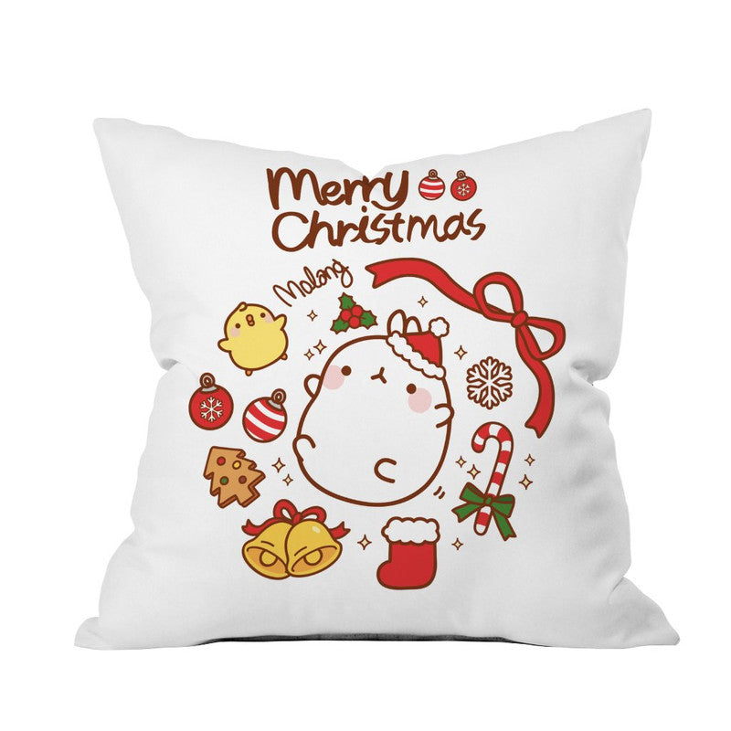 The Purple Tree Ventura Merry Christmas Cushion Cover For Living Room (Pack of 1 , 16x16 inch)
