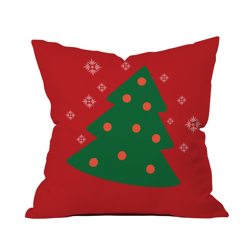 The Purple Tree Cushions Rays Merry Christmas Cushion Cover For Living Room (Pack of 1 , 16x16 inch)