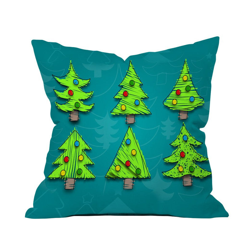 The Purple Tree SleepUTIX Merry Christmas Cushion Cover For Living Room (Pack of 1 , 16x16 inch)