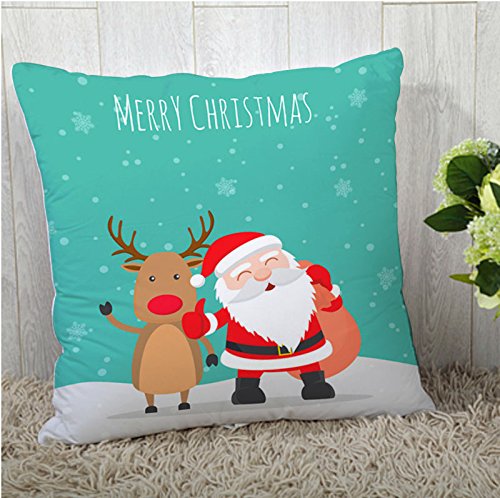 The Purple Tree Luxury Co Merry Christmas Cushion Cover For Living Room (Pack of 1 , 16x16 inch)
