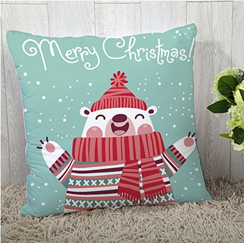 The Purple Tree Mother Nature Merry Christmas Cushion Cover For Living Room (Pack of 1 , 16x16 inch)