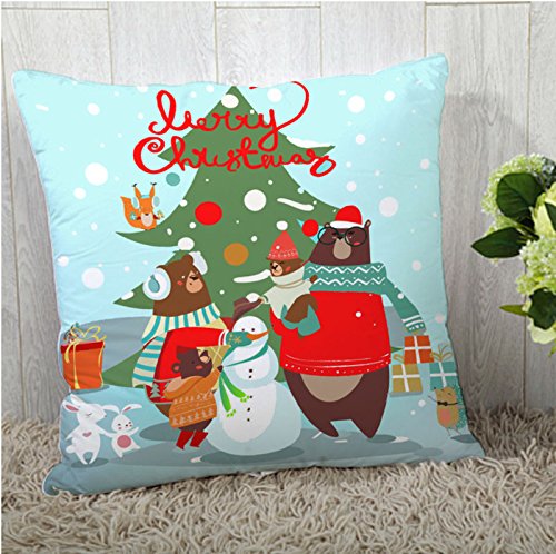 The Purple Tree Boot Merry Christmas Cushion Cover For Living Room (Pack of 1 , 16x16 inch)