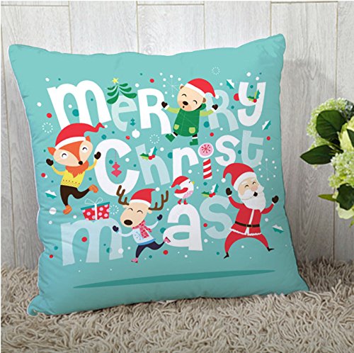 The Purple Tree Agile Merry Christmas Cushion Cover For Living Room (Pack of 1 , 16x16 inch)