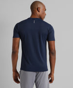 Men's Solid Navy Blue Regular Fit Activewear T-Shirt